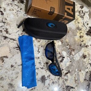 Costa Del Mar Black and Blue Sport Sunglasses